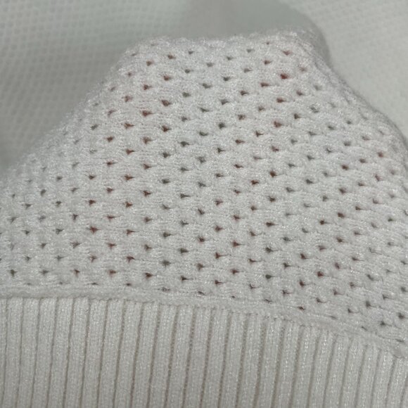 Express Batwing Sweater White Open Knit Women Size Small V-Neck Dolman Slouchy - Picture 9 of 11